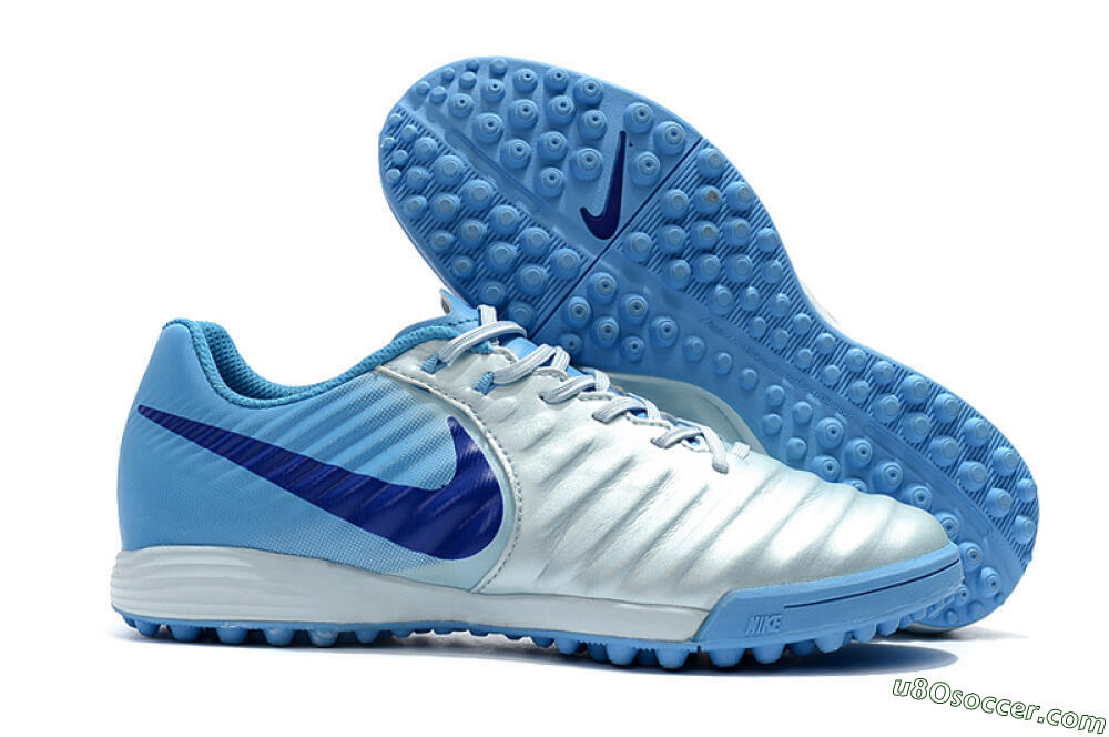Nike Tiempox Ligera IV TF Artificial Turf Soccer Shoes - Jade/Blue 1