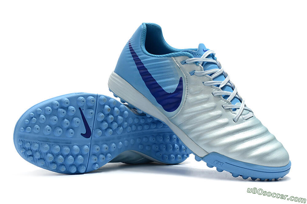 Nike Tiempox Ligera IV TF Artificial Turf Soccer Shoes - Jade/Blue 4