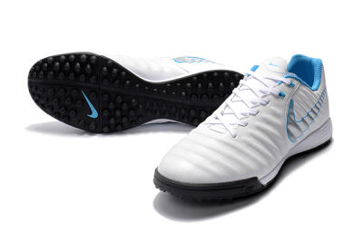 Nike Tiempox Ligera IV TF Artificial Turf Soccer Shoes - White/Silver/Blue