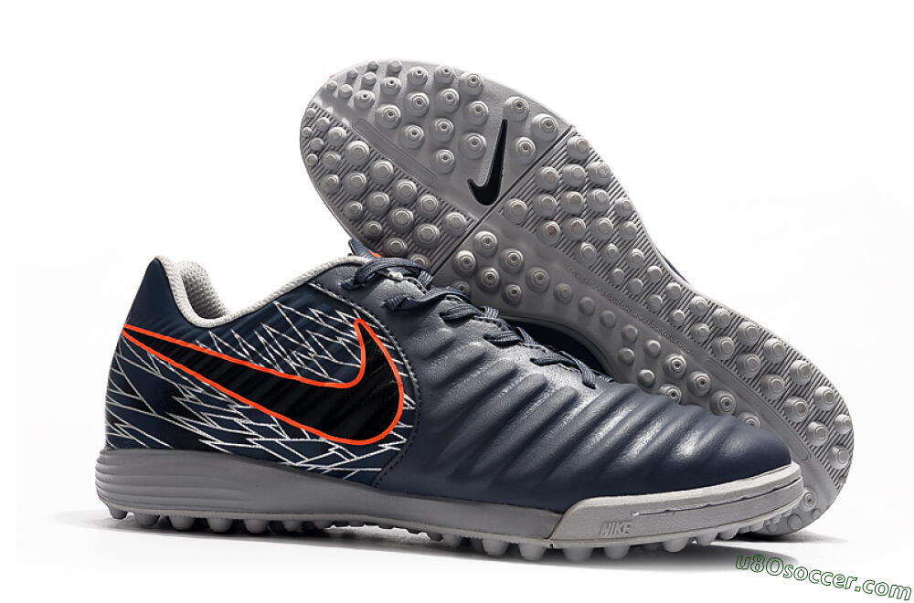 Nike Tiempox Ligera IV TF Artificial Turf Soccer Shoes - Grey/Red/Black 1