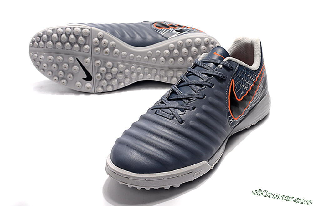 Nike Tiempox Ligera IV TF Artificial Turf Soccer Shoes - Grey/Red/Black 3