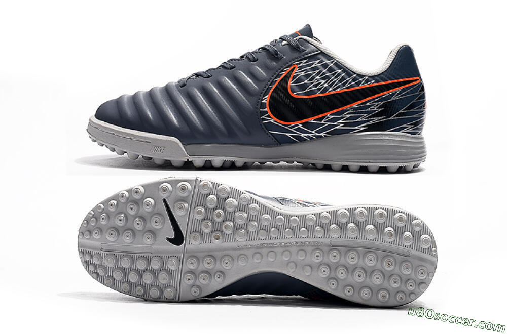 Nike Tiempox Ligera IV TF Artificial Turf Soccer Shoes - Grey/Red/Black 0