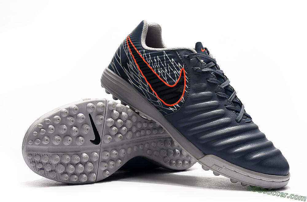 Nike Tiempox Ligera IV TF Artificial Turf Soccer Shoes - Grey/Red/Black 4
