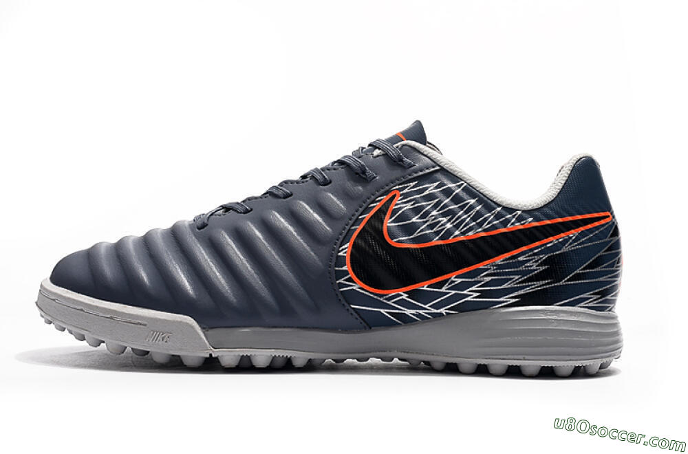 Nike Tiempox Ligera IV TF Artificial Turf Soccer Shoes - Grey/Red/Black 2