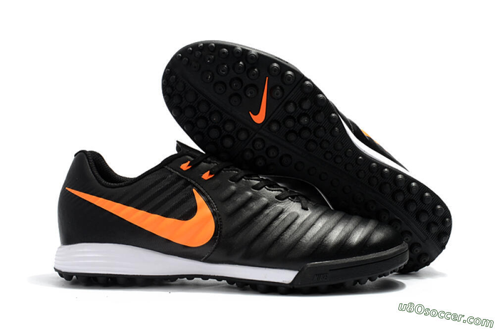 Nike Tiempox Ligera IV TF Artificial Turf Soccer Shoes - Black/Orange/White 1