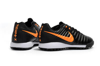 Nike Tiempox Ligera IV TF Artificial Turf Soccer Shoes - Black/Orange/White