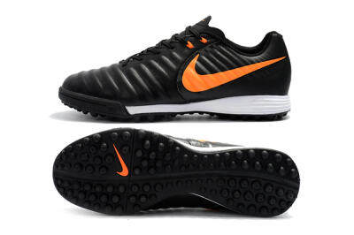 Nike Tiempox Ligera IV TF Artificial Turf Soccer Shoes - Black/Orange/White