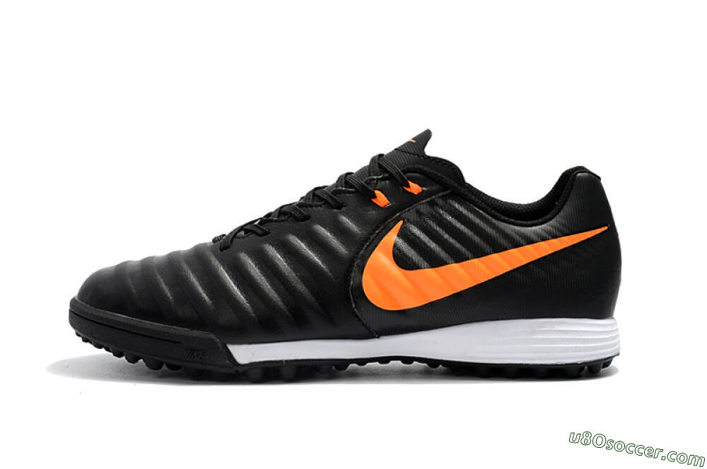 Nike Tiempox Ligera IV TF Artificial Turf Soccer Shoes - Black/Orange/White 2