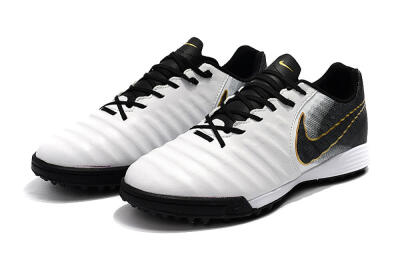 Nike Tiempox Ligera IV TF Artificial Turf Soccer Shoes - White/Gold/Black