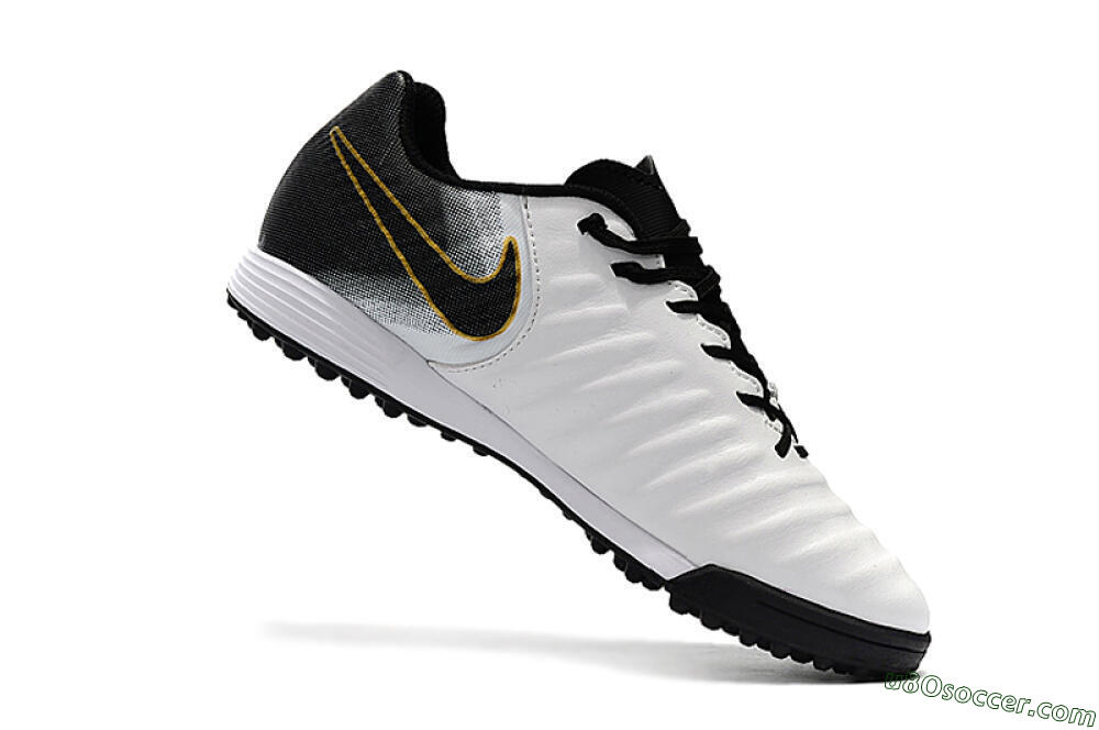 Nike Tiempox Ligera IV TF Artificial Turf Soccer Shoes - White/Gold/Black 7