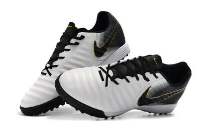 Nike Tiempox Ligera IV TF Artificial Turf Soccer Shoes - White/Gold/Black