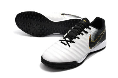 Nike Tiempox Ligera IV TF Artificial Turf Soccer Shoes - White/Gold/Black