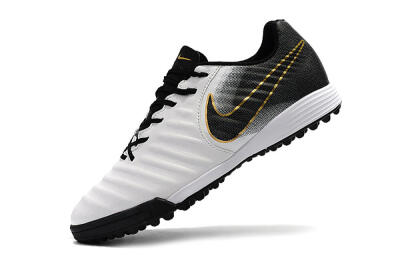Nike Tiempox Ligera IV TF Artificial Turf Soccer Shoes - White/Gold/Black