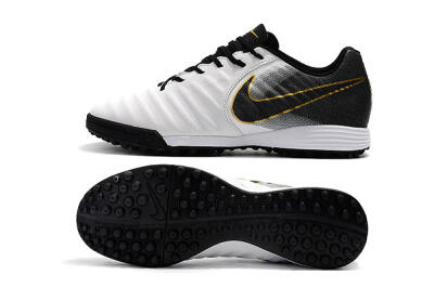 Nike Tiempox Ligera IV TF Artificial Turf Soccer Shoes - White/Gold/Black