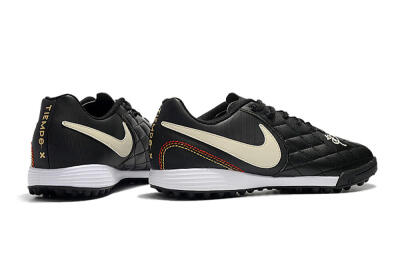 Nike Tiempox Finale 10R TF Artificial Turf Soccer Shoes - Black/Beige/White
