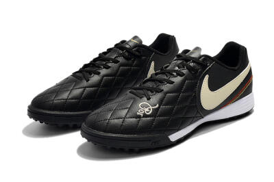 Nike Tiempox Finale 10R TF Artificial Turf Soccer Shoes - Black/Beige/White