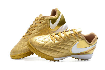 Nike Tiempox Finale 10R TF Artificial Turf Soccer Shoes - Gold/White