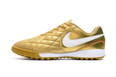 Nike Tiempox Finale 10R TF Artificial Turf Soccer Shoes - Gold/White