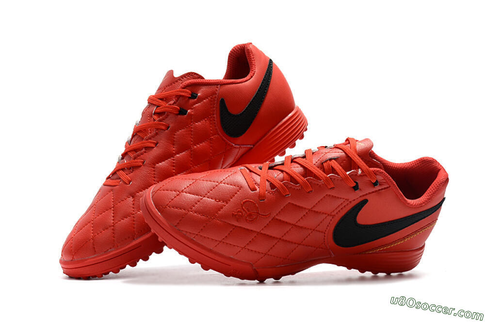 Nike Tiempox Finale 10R TF Artificial Turf Soccer Shoes - Red/Black 6