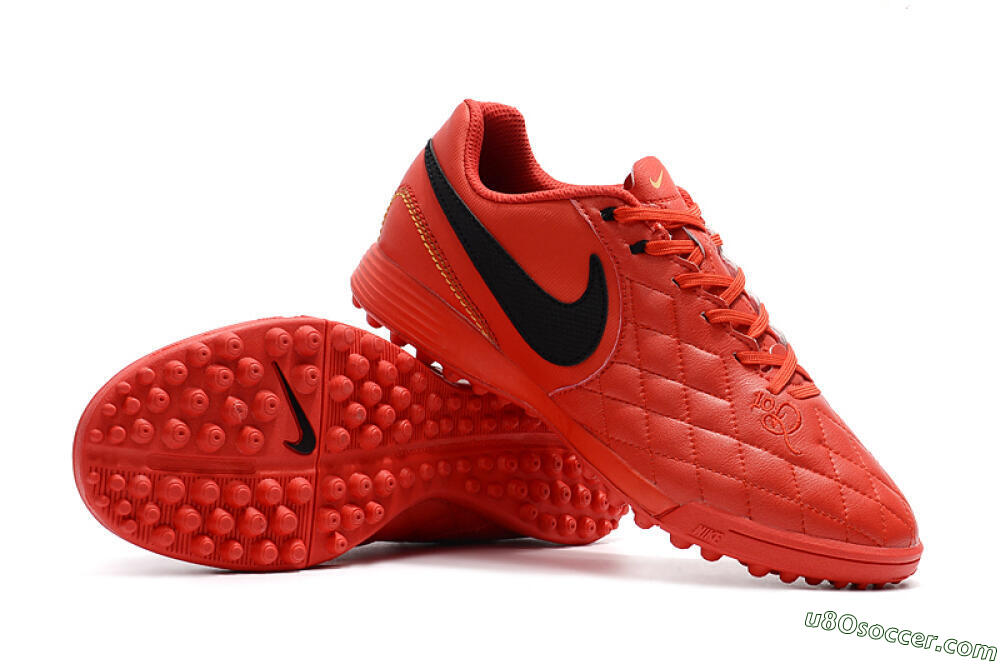 Nike Tiempox Finale 10R TF Artificial Turf Soccer Shoes - Red/Black 4