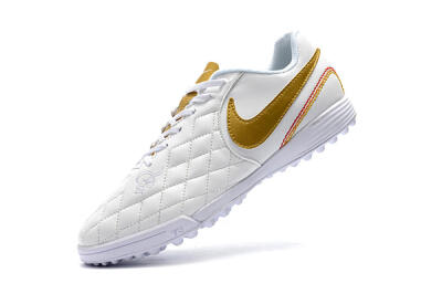 Nike Tiempox Finale 10R TF Artificial Turf Soccer Shoes - White/Gold/Red
