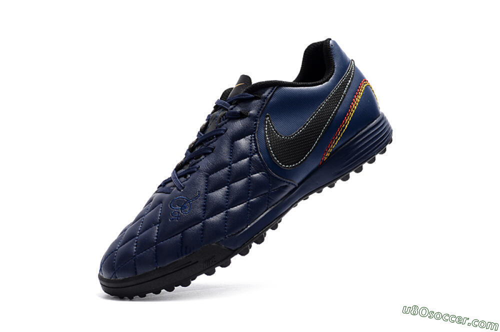 Nike Tiempox Finale 10R TF Artificial Turf Soccer Shoes - Blue/Black/Red 8