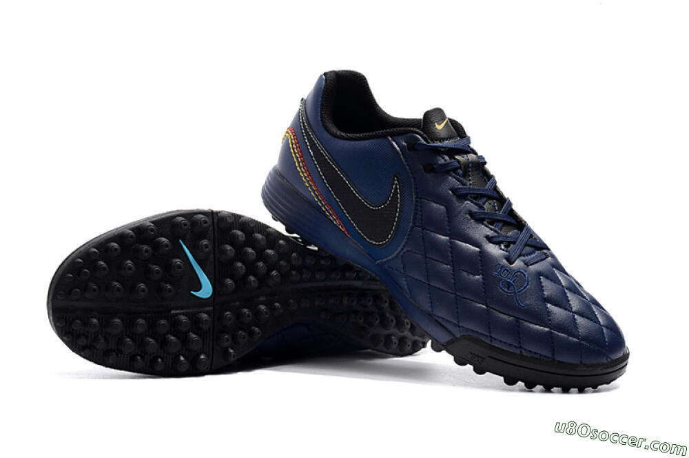 Nike Tiempox Finale 10R TF Artificial Turf Soccer Shoes - Blue/Black/Red 4