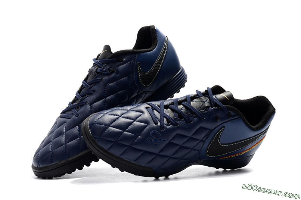 Nike Tiempox Finale 10R TF Artificial Turf Soccer Shoes - Blue/Black/Red 6