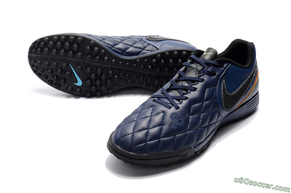 Nike Tiempox Finale 10R TF Artificial Turf Soccer Shoes - Blue/Black/Red 3