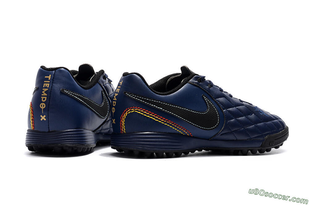 Nike Tiempox Finale 10R TF Artificial Turf Soccer Shoes - Blue/Black/Red 9