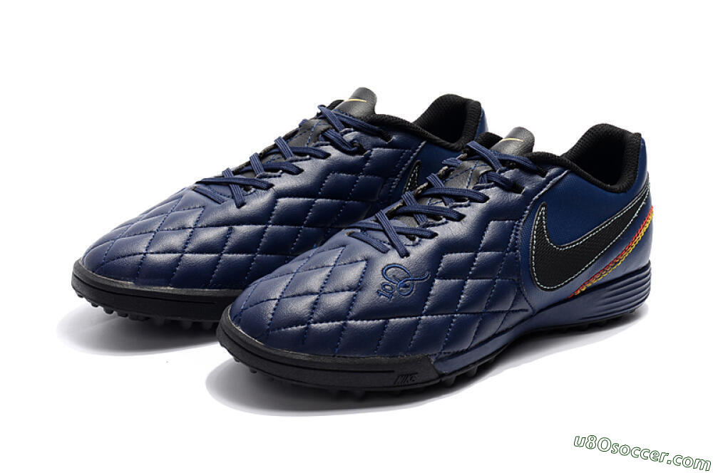 Nike Tiempox Finale 10R TF Artificial Turf Soccer Shoes - Blue/Black/Red 5