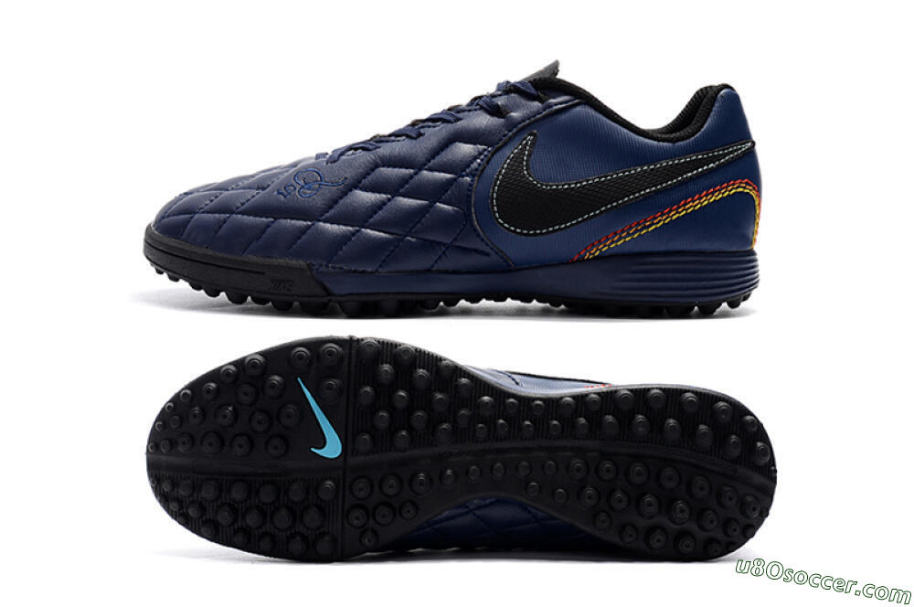Nike Tiempox Finale 10R TF Artificial Turf Soccer Shoes - Blue/Black/Red 0