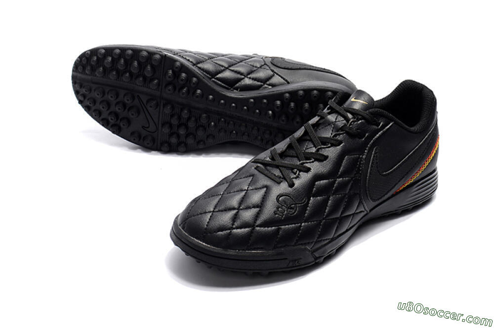 Nike Tiempox Finale 10R TF Artificial Turf Soccer Shoes - Black/Red/Yellow 3