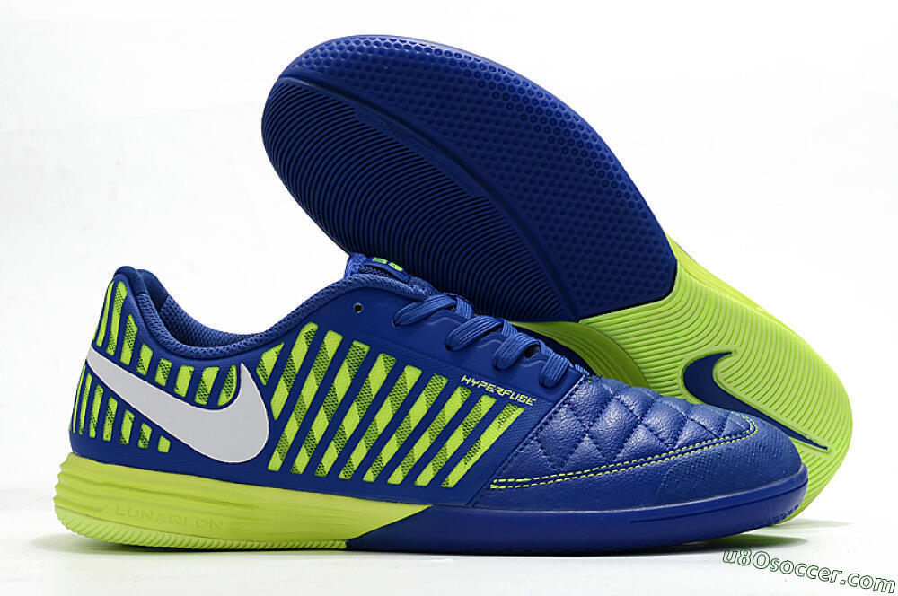 Nike Lunar Gato 2 IC Indoor & Futsal Soccer Shoes - Blue/Yellow/White 1