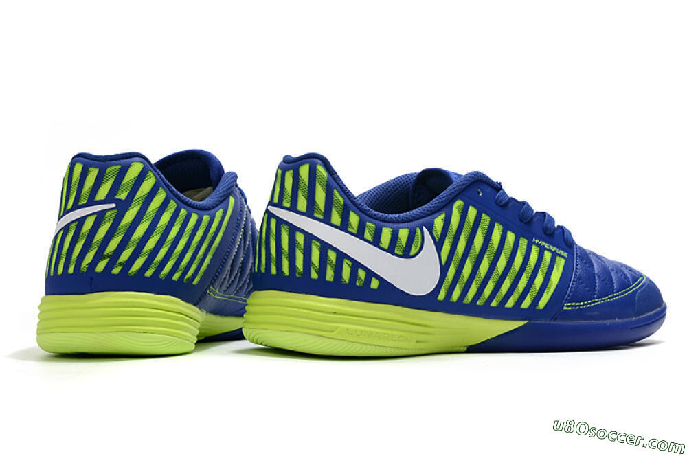 Nike Lunar Gato 2 IC Indoor & Futsal Soccer Shoes - Blue/Yellow/White 6