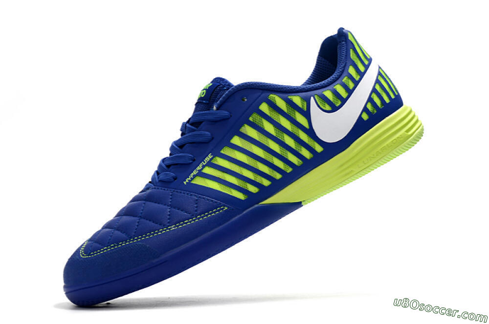 Nike Lunar Gato 2 IC Indoor & Futsal Soccer Shoes - Blue/Yellow/White 5