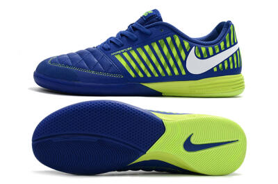 Nike Lunar Gato 2 IC Indoor & Futsal Soccer Shoes - Blue/Yellow/White