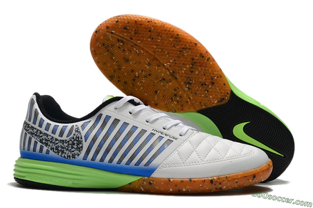 Nike Lunar Gato 2 IC Indoor & Futsal Soccer Shoes - White/Black/Blue/Yellow 1