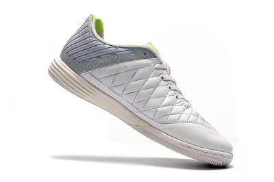 Nike Lunar Gato 2 IC Indoor & Futsal Soccer Shoes - White/Grey/Silver
