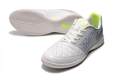 Nike Lunar Gato 2 IC Indoor & Futsal Soccer Shoes - White/Grey/Silver
