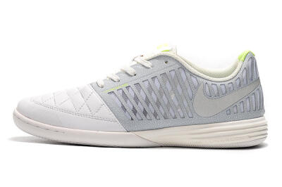 Nike Lunar Gato 2 IC Indoor & Futsal Soccer Shoes - White/Grey/Silver