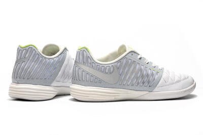 Nike Lunar Gato 2 IC Indoor & Futsal Soccer Shoes - White/Grey/Silver
