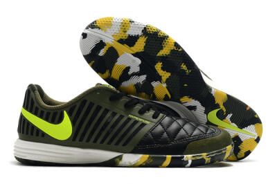 Nike Lunar Gato 2 IC Indoor & Futsal Soccer Shoes - Black/Green/Yellow