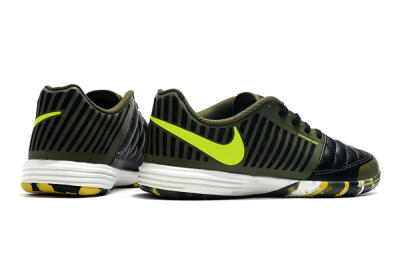 Nike Lunar Gato 2 IC Indoor & Futsal Soccer Shoes - Black/Green/Yellow