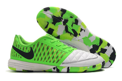 Nike Lunar Gato 2 IC Indoor & Futsal Soccer Shoes - White/Green/Black