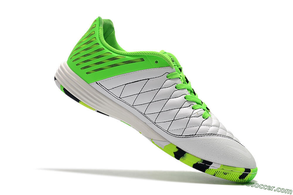 Nike Lunar Gato 2 IC Indoor & Futsal Soccer Shoes - White/Green/Black 7