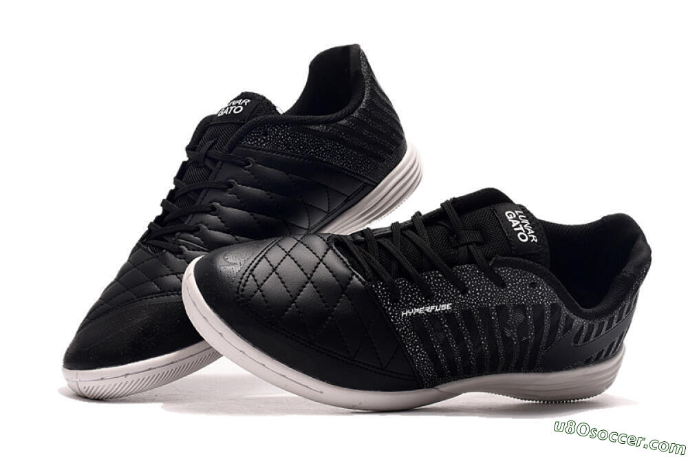 Nike Lunar Gato 2 IC Indoor & Futsal Soccer Shoes - Black/Silver/White 6