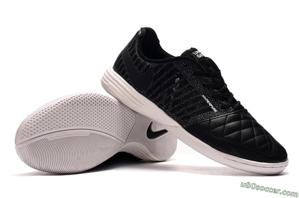 Nike Lunar Gato 2 IC Indoor & Futsal Soccer Shoes - Black/Silver/White 4