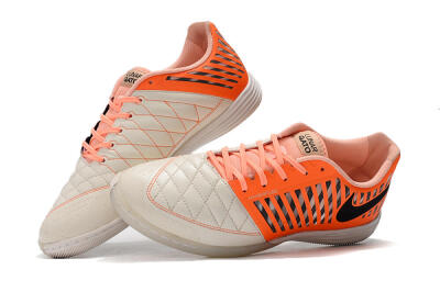 Nike Lunar Gato 2 IC Indoor & Futsal Soccer Shoes - White/Orange/Black