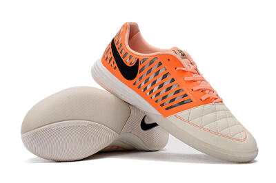 Nike Lunar Gato 2 IC Indoor & Futsal Soccer Shoes - White/Orange/Black